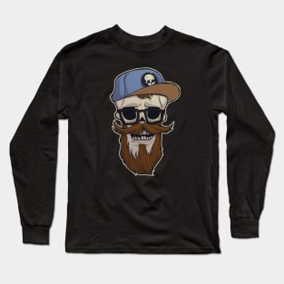 Hipster Skull Long Sleeve T-Shirt